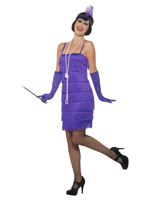 Adult Ladies Purple Flapper Costume